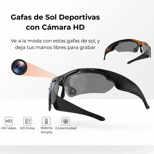 Gafas de Sol Deportivas con Cámara HD