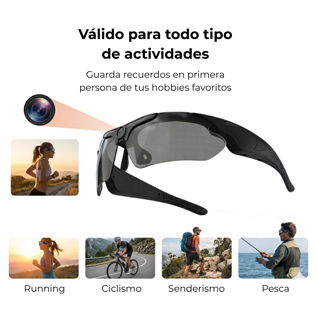 Gafas de Sol Deportivas con Cámara HD